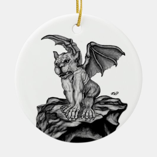 Der kleine Golem Gargoyle Keramik Ornament (Vorne)