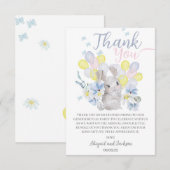 Der kleine Hase ist unterwegs danke Karte. (Vorne/Hinten)