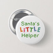 Der kleine Helfer des Weihnachtsmanns Button (Vorne & Hinten)