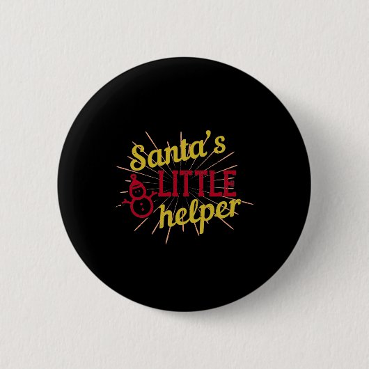 Der kleine Helfer des Weihnachtsmanns Button (Vorderseite)