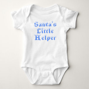 Der kleine Helfer des Weihnachtsmanns - eisblau Baby Strampler