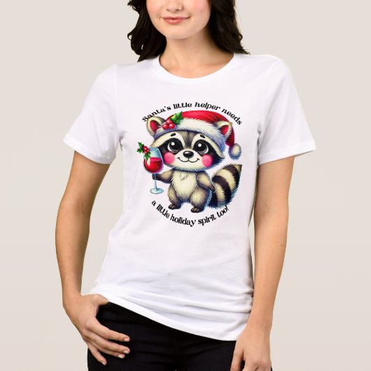 Der kleine Helfer des Weihnachtsmanns in einem fes Tri-Blend Shirt (Vorderseite)