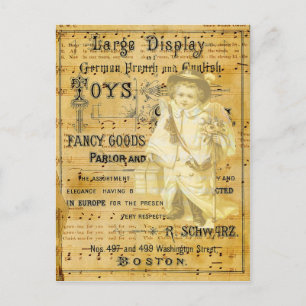 Der kleine Helfer des Weihnachtsmanns Postkarte