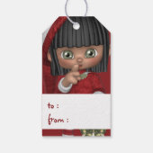 Der kleine Helfer des Weihnachtsmanns - Weihnachte Geschenkanhänger (Rückseite)