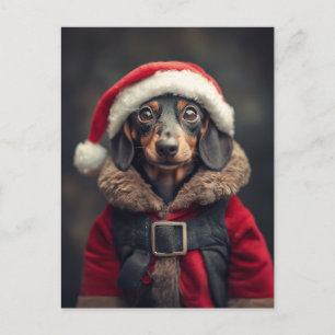 Der kleine Helferhund des Weihnachtsmanns Postkarte