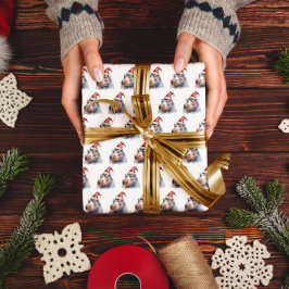 Der kleine Hippo des Weihnachtsmanns Geschenkpapier