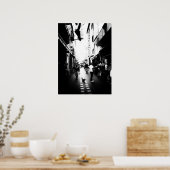 Der kleine Hund auf der Straße Poster (Küche)