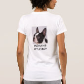 Der kleine Jungen-Boston-Terrier-T - Shirt der (Rückseite)