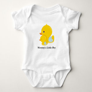 Der kleine Jungen-Gummider ente der Mama der T - Baby Strampler