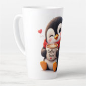 Der kleine Kaffee-Pinguin Milchtasse (Linke Ecke)