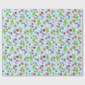 Der kleine Knackpunkt | Blue Snowflake Weihnachtsf Geschenkpapier (Flach)
