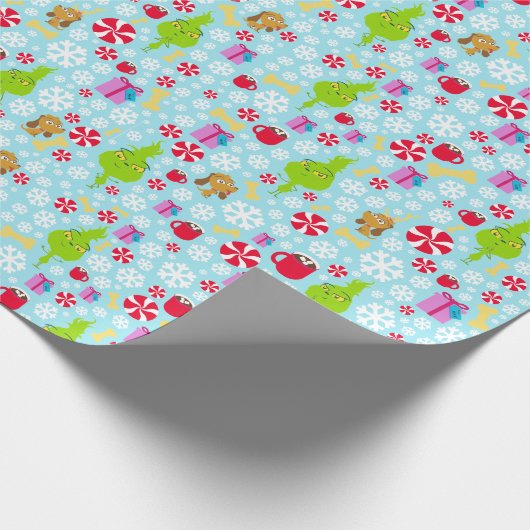 Der kleine Knackpunkt | Blue Snowflake Weihnachtsf Geschenkpapier (Ecke)