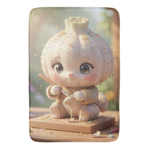 🧄✨ Der kleine magische Knoblauch.8 Badematte