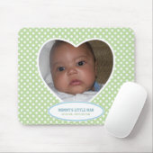 Der kleine Mann der Mama: Grünes Herz: Bild Mousepad (Mit Mouse)