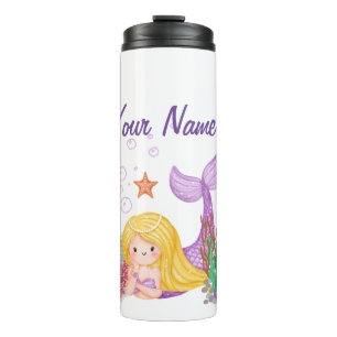 Der kleine mermaid Thermal Tumbler Kundenname Thermosbecher
