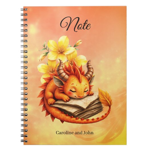 Der kleine mystische Drache. Notizblock (Vorderseite)