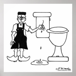 Der kleine niederländische Junge stoppt ein Leck Poster