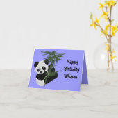 Der kleine Panda-Geburtstag wünscht sich Karte (Gelbe Blume)