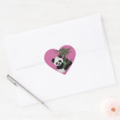 Der kleine Panda Herz-Aufkleber (Umschlag)