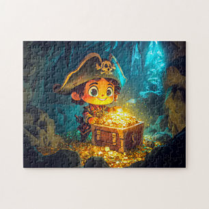 Der kleine Pirate entdeckt Schätze in einer Höhle Puzzle