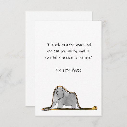 Der kleine Prinz Dankeskarte (Vorne/Hinten)