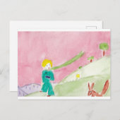 der kleine Prinz Postkarte (Vorne/Hinten)