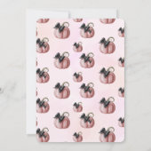 Der kleine, rosa Kürbisbogen ist auf dem Weg2 Einladung (Rückseite)