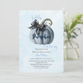 Der kleine rosa Kürbisbogen ist auf dem Weg3 Einladung (Stehend Vorderseite)