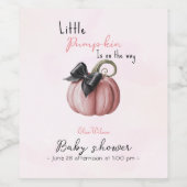 Der kleine rosa Kürbisbogen ist unterwegs Weinetikett (Einzelnes Label)