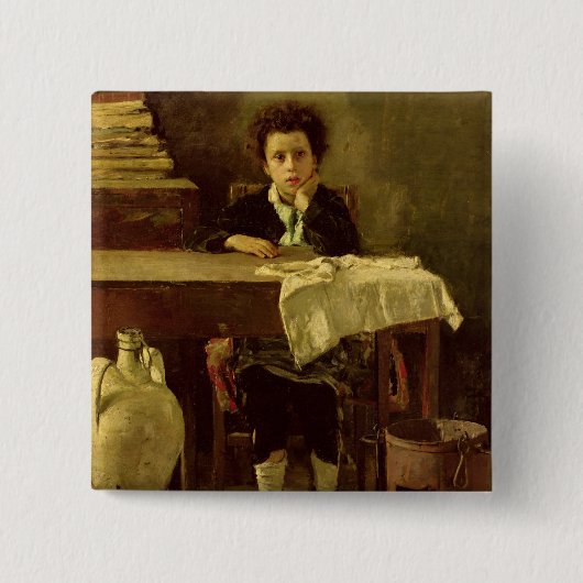 Der kleine Schüler oder der arme Schüler Button (Vorderseite)