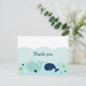 Der kleine See Wal danken Ihnen Mitteilungskarten (Stehend Vorderseite)