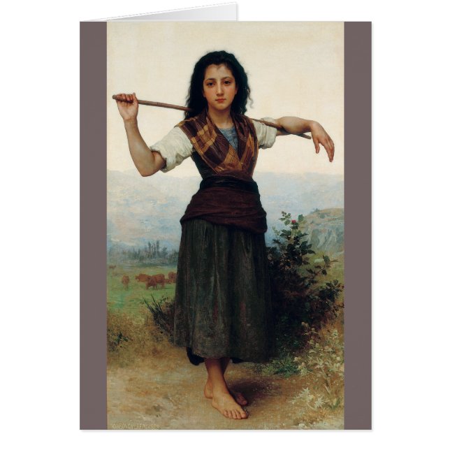 Der kleine Shepherdess durch Bouguereau (Vorne)