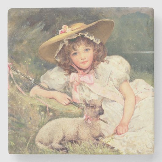 Der kleine Shepherdess Steinuntersetzer (Vorderseite)
