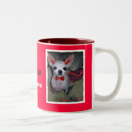 Der kleine Teufel der Mama (Chihuahua) Zweifarbige Tasse