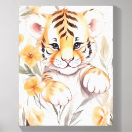 Der kleine Tiger Leinwand Fotofliese