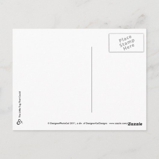 Der kleine Umarmer, der Postkarte haben könnte (Rückseite)