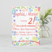 Der kleine Vogel auf einem blühenden Baum zum Gebu Einladung (Stehend Vorderseite)