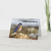 Der kleine Vogel sagte mir, sei vorsichtig, was du Karte (Vorderseite)