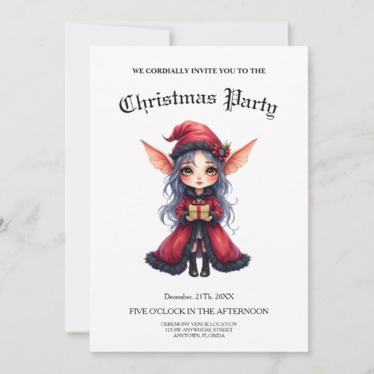 Der kleine Weihnachtsbote. Einladung (Vorderseite)