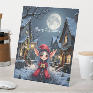 Der kleine Weihnachtsbote. Sockelschild
