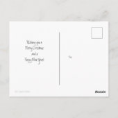 Der kleine Weihnachtsmann mit einem roten Rotkehlc Postkarte (Rückseite)