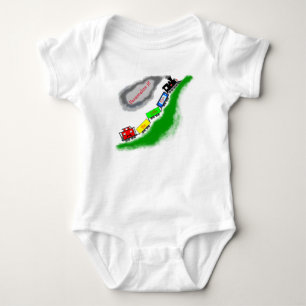 Der kleine Zug Personalisiert Baby Strampler