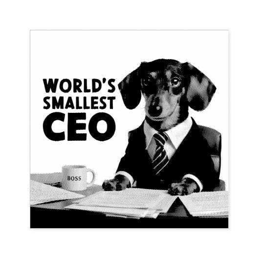 Der kleinste CEO der Welt, niedliche lustige Dacke Gummistempel (Prägung)