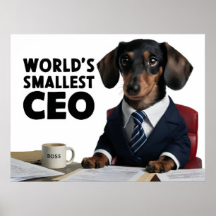Der kleinste CEO der Welt, niedliche lustige Dacke Poster