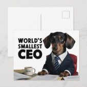 Der kleinste CEO der Welt, niedliche lustige Dacke Postkarte (Vorne/Hinten)