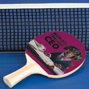 Der kleinste CEO der Welt, niedliche lustige Dacke Tischtennis Schläger