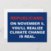 Der Klimawandel 2024 ist eine Vorlage für das tats Postkarte (Vorne/Hinten)