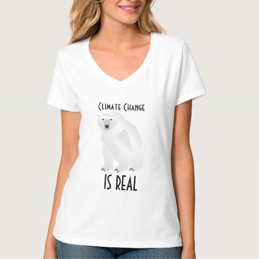 Der Klimawandel für Eisbären ist real T-Shirt (Vorderseite)