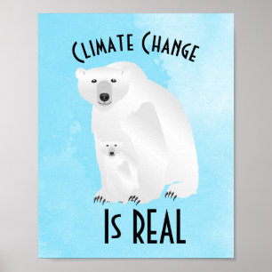 Der Klimawandel für Polar-Bären ist ein echter Pro Poster