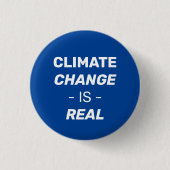Der Klimawandel ist ein echter Button-Knopf Button (Vorderseite)